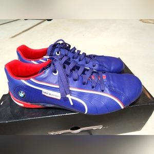 Puma Drift Nyter BMW MS SL 304320 02 Blue White LeatherShoes Men Size 8.5
